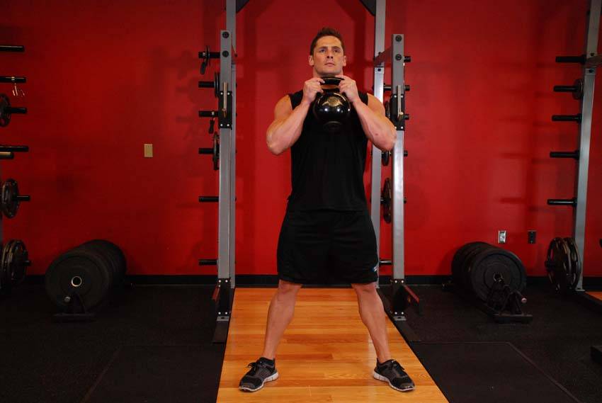 Goblet Squat start position