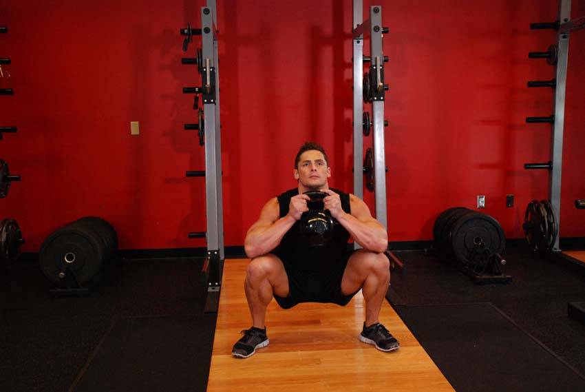 Goblet Squat end position